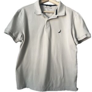 Nautica Men's Cream Polo Shirt L